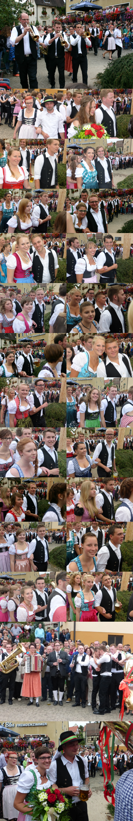 Austanzen des Kirchweihbaums