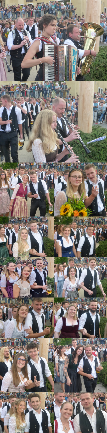 Austanzen des Kirchweihbaums